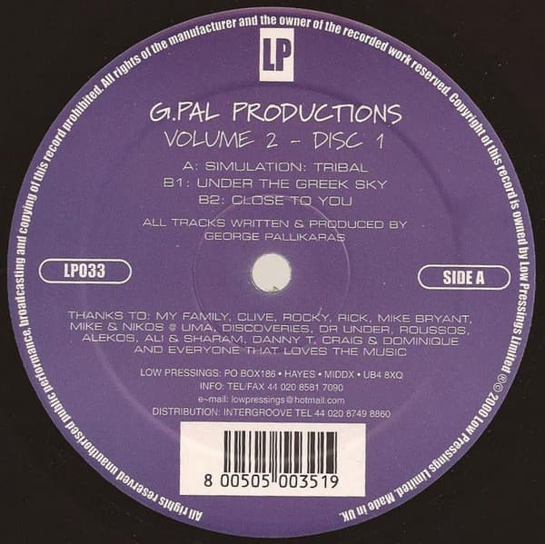 G-Pal — G-Pal Productions Volume 2