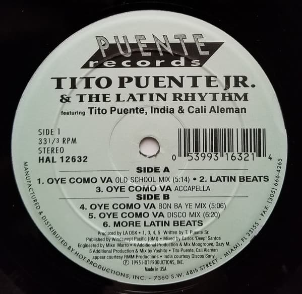 Tito Puente Jr. & The Latin Rhythm, Tito Puente, India, Cali Aleman — Oye Como Va